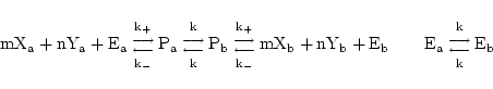 \begin{displaymath}
\ensuremath{\mathrm{mX_a}} + \ensuremath{\mathrm{nY_a}} + \e...
...row}\atop{\ensuremath{\mathrm{k}}}}} \ensuremath{\mathrm{E_b}}
\end{displaymath}