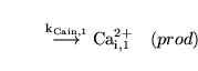 \begin{displaymath}
\stackrel{\ensuremath{\mathrm{\ensuremath{\mathrm{k_{Cain, ...
...ath{\mathrm{\ensuremath{\mathrm{Ca^{2+}_{i,1}}}}}\quad (prod)
\end{displaymath}