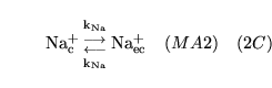 \begin{displaymath}
\ensuremath{\mathrm{\ensuremath{\mathrm{Na^+_{c}}}}}{{\ensur...
...athrm{\ensuremath{\mathrm{Na^+_{ec}}}}}\quad (MA2) \quad (2C)
\end{displaymath}